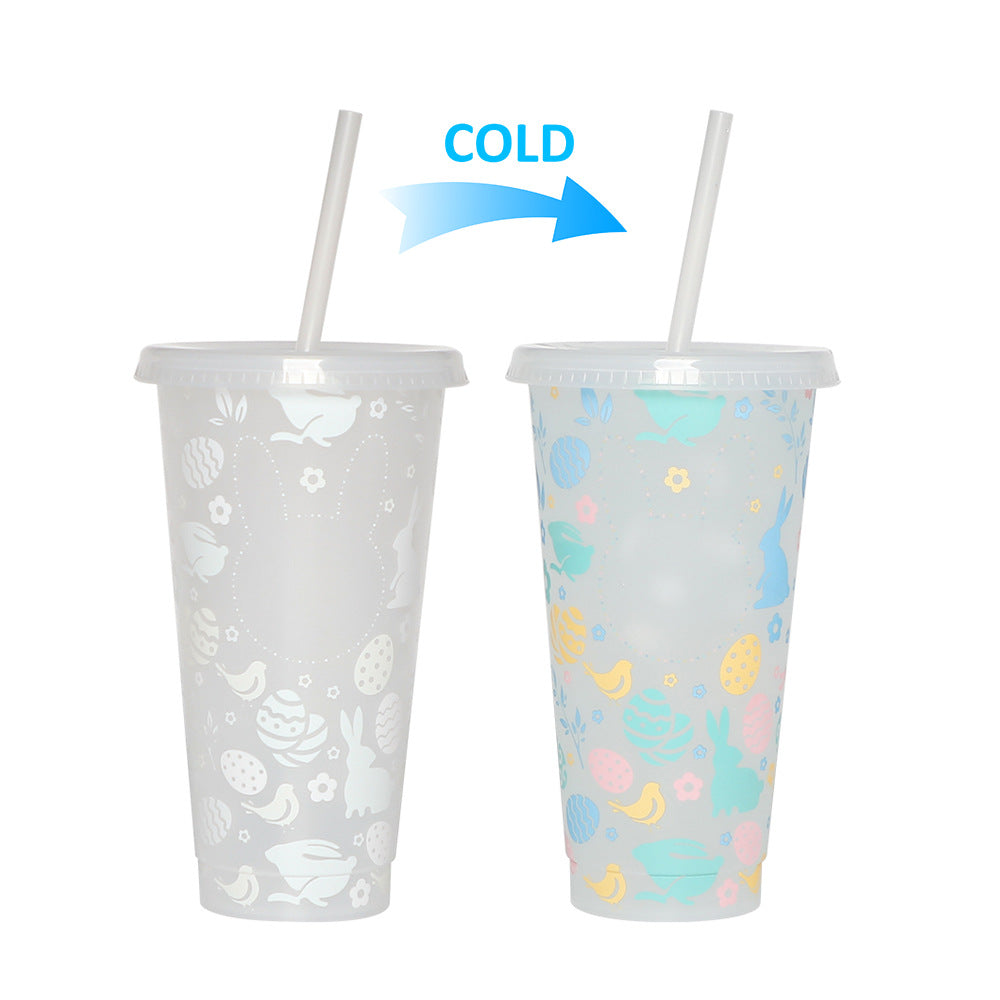 Wholesale Easter Single Layer PP Plastic Color Changing Cup